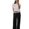 Nuevos Pantalones de Pierna Ancha con Retazos de Encaje y Lunares para Mujer Primavera 2027 Cintura Elástica Caída Sueltos Rectos Casuales de Longitud Completa