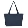 Bolsa de Hombro Casual de Mezclilla, Lienzo Simple, Moderna, Elegante, Color Sólido, Portátil, Gran Capacidad, Ligera para Mujeres