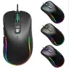 Mouse Gamer Cross-Border com Retroiluminação RGB Multifuncional, com Fio, Sensação Confortável, Múltiplos Modos de Iluminação e Logo Personalizável