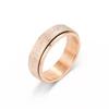 Anillo giratorio de cadena para hombre de acero de titanio, con diseño de Sol, Luna y Estrellas, que gira, para aliviar el estrés, anillo moderno para aliviar la ansiedad, superventas transfronterizo