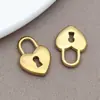 Aço Inoxidável Transfronteiriço Coração Liso Chave Fechadura de Coração Pingente Pulseira Colar Acessórios de Joias DIY Material