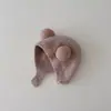 Chapéu de Bebê com Olhos Grandes para Cuspir Chapéu de Lã Fofo de Inverno para Homens e Mulheres Chapéu de Tricô para Bebê Chapéu Quente para Crianças