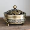 2023 Novo Incensário Antigo de Liga de Lótus Dragão e Fênix Queimador de Aromaterapia Porta-incenso Decoração Ornamento Cerimônia do Chá Escritório Casa