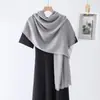 Bufanda Larga de Bambú Popular Transfronteriza Casual Versátil Personalidad Color Sólido Minimalista Cómoda Transpirable Ropa de Viaje Chal Multiusos