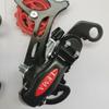 Bicicleta de montaña con dial de ojo, 7 velocidades, 21 velocidades, transmisión trasera con dial trasero/desviador de transmisión trasera negro y plateado