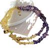Collar de Citrino Natural y Amatista Natural Mezclado Grava Hielo Picado