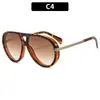 Óculos de Sol Retro Estilo Novo Europeu e Americano com Ponte Dupla, Armação Grande Estilo Aviador, Óculos Versáteis Casuais Tendência Personalizados para Mulheres