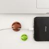 Organizador de cables de datos de escritorio de doble orificio colorido de fábrica de gran venta, abrazadera para cables, abrazadera para cable de audífonos