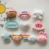 Accesorios para Joyería de Resina Pasador Accesorios para el Cabello Material para Manualidades Pegamento Cremoso Funda para Teléfono Celular Pegatina para Ropa Oso Brillante Pastel K3