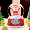 Nuevo producto transfronterizo: Caja de música de bola de cristal brillante de Papá Noel, un regalo de Nochebuena para amigos, decoración de habitación, adorno de escritorio