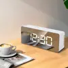 Reloj Espejo Multifunción Reloj Espejo Digital LED Reloj de Escritorio Espejo de Maquillaje Creativo Reloj Despertador Temperatura del Hogar Reloj Electrónico