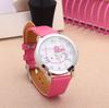 Reloj para niños, niñas y niños, con diseño de gato KT, bonito reloj de reconocimiento de palabras para estudiantes de primaria.