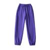 Calças esportivas de veludo bordadas, estilo europeu e americano, outono e inverno, novas, quentes, grossas, femininas, com gravata, cintura alta, soltas, quentes, para meninas