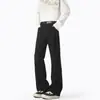 Jeans de calle americanos desgastados para hombre, marca de tendencia nicho de otoño, pantalones rectos holgados de corte limpio