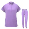 Amazon Uniforme Médico Ropa de Cuidado para Uniformes Elástico Cuello Ropa de Enfermera SPA Spa Overoles de Jogging