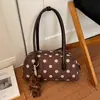 Bolso de Hombro Único de Lunares de Gama Alta Transfronterizo Color Fresco Dulce Bloque de Color Bolso de Axila Elegante Moda Casual Bolso para el Trabajo