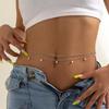 Corrente de corpo com borla da moda de joias transfronteiriças, acessórios de corrente de cintura dupla sexy para mulheres europeias e americanas, moda de férias na praia, para meninas quentes
