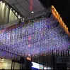 Cadena de Luces de Hielo Transfronteriza LED para Exteriores Impermeable Cielo Estrellado Cadena de Luces Barra Iluminación de Ingeniería para Patio Cascada Decorativa de Luz