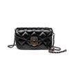 Bolsa Pequena de Ombro Feminina de Alta Qualidade 2024 Nova Moda Trendy Nicho Bolsa Transversal Matelassê Fecho de Corrente Bolsa Quadrada Pequena