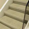 En Stock Alfombrillas para Peldaños de Escalera Imitación Lino Base de Caucho Natural Sin Adhesivo Antideslizante Silencioso Alfombra para Peldaños de Escalera de Madera Maciza