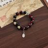 Pulsera del Día de la Madre más vendida para mujer, Pulsera retro de alta apariencia para mamá, Regalo de tarjeta de la fortuna de lujo ligero, Cuentas de alta gama