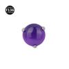 Aleación de titanio F136 3.5 mm piedra natural 0.9 diente joyería de perforación rosca interna clavo de labio pendiente fábrica en stock venta al por mayor