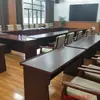 Mesa de Reunión Doble Sala de Reuniones Mesa de Capacitación Combinación de Mesa y Sillas de Reunión Mesa Larga de 1.2 m Escritorio de Madera