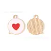 Amor Círculo Paloma de la Paz Joyería con Goteo de Aceite Accesorios Colgante de Aleación DIY Cadena para Teléfono Móvil Llavero Colgante Hecho a Mano