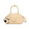 Diseño de Dachshund de Nicho Otoño/Invierno Nuevo Bolso de Bowling Simple de Alta Gama para Mujer Gran Capacidad Bolso de Mano para Viajes Diarios
