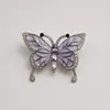 Broche Animal Inseto Abelha Borboleta Cravejado com Diamantes Venda Quente Transfronteiriça para Mulheres, Broches Coloridos Exclusivos de Alto Padrão Atacado