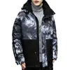 2024 Chaqueta de plumón para hombre corta de invierno moderna con capucha para pareja invierno nueva engrosada cálida y a la moda