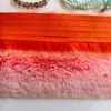 Tira de imitación de pelo de conejo estilo mejorado de 1 cm de ancho cinta de no tejido hecha a mano para bricolaje encaje accesorios para linterna de león danzante traje Tang Hanfu tira plana