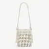 Bolso Cubo Tejido a Mano para Mujer 2026 Nuevo Estilo Bolso Mini Hueco Tejido para Teléfono Móvil Bolso de Hombro Bolso Cruzado Pequeño
