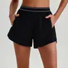 Shorts de Yoga Sem Costura de Secagem Rápida Europeu e Americano para Mulheres, Shorts para Esportes ao Ar Livre Levanta Bumbum, Calça de Yoga para Corrida Fitness 2237