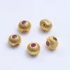Cuentas Espaciadoras de Oro Antiguo que Conservan el Color Cuentas de Calabaza Pulsera con Circonita Micro-Pavimentada Cuentas Sueltas Pulsera DIY Collar Accesorios para Pulseras y Collares Cuentas de Cobre