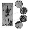 Toalha de Mesa de Halloween Teia de Aranha Toalha de Lareira Descartável Morcego Aranha Caminho de Mesa Capa de Abajur Conjunto de Decoração de Halloween
