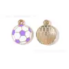 Accesorios de Fútbol Coloridos Estilo Deportivo Piezas de Esmalte Colgantes de Aleación para DIY Cadenas para Teléfono Llaveros Dijes Hechos a Mano