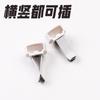 Clip de cabeza cuadrada con ranura para tarjeta redonda de plástico, combinación de blanco y negro, para salida de aire de coche, perfume, joyería DIY, accesorios para muñecas, fábrica