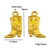 Acero Inoxidable Esmalte Colorido Botas de Vaquero Occidentales Accesorios DIY Estilo Vaquero Collar Llavero Colgante