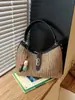 Bolso cruzado elegante y versátil para el trabajo, Bolso de hombro casual con diseño tejido, Bolso de axila moderno y fresco