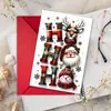 Cartão de Boas Festas de Natal com Ovelhinha Fofa e Árvore de Natal, com Envelope, Mensagem de Bênção para o Feriado, Convite, Cartão de Cumprimentos para Presente