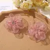 Moda Coreana Hecho a Mano Brillante Gasa Malla Multicapa Flor DIY Lazo para el Cabello Diadema Accesorio para el Cabello Broche para Mujer Accesorios de Ropa