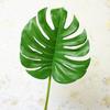 Plantas de Interior Rama Única Hoja Grande de Plástico de Monstera Flor Artificial Arreglo de Flores Decoración Pared de Fondo de Planta Verde