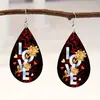Brincos de Acrílico Transfronteiriços, Brincos de Acrílico Coloridos da Moda para Casal com Estampa de Dia das Mães, Presente Elegante