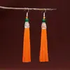 Pendientes de Borla Estilo Étnico, Colgantes de Borla Vintage, Accesorios Versátiles para Actuación, Accesorios Largos para Mujer