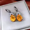 Pendientes Colgantes de Zirconia Vintage Forma de Gota de Agua Pendientes Estilo Retro Lujo Ligero Pendientes de Moda Elegantes para Mujeres Nicho