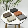 Venta caliente transfronteriza Amazon nueva mini billetera para hombre grano cruzado cremallera corta monedero una pieza envío directo