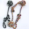Brinquedo de Corda de Algodão para Pet Bola para Puxar com a Mão para Cachorro Bola Suspensa Bola Trançada de Corda de Algodão Limpeza de Dentes Treinamento de Mastigação Brinquedo para Cachorro