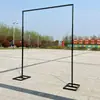 Novo Arco de Casamento Suporte de Fundo Arco Quadrado Haste Telescópica Arco de Ferro Forjado Decoração de Casamento ao Ar Livre Suporte de Flores