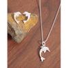 841 Versión coreana del diseño original pendientes de delfín marino plata de ley S925 pendientes de plata para mujer venta al por mayor directa de fábrica